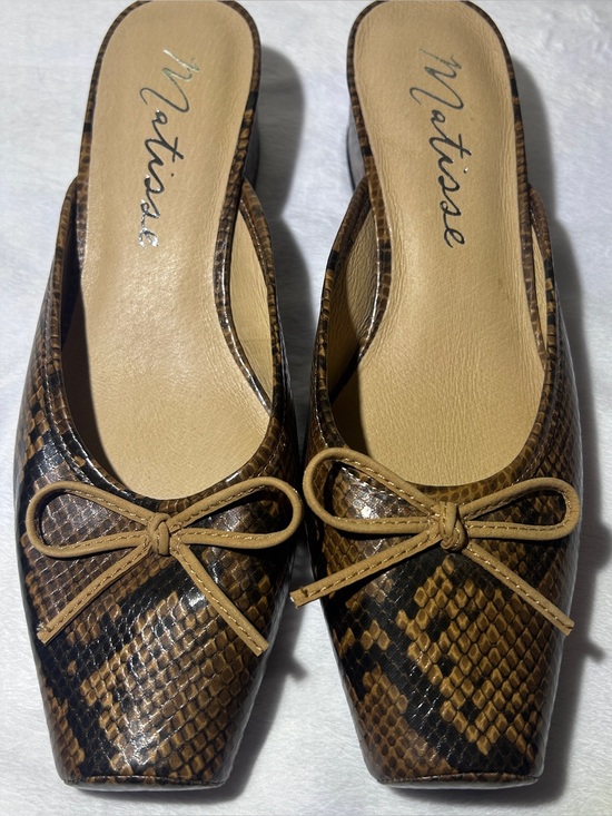 Matisse Shoes - Matisse Basilio Snake Block Heels Mule  Women’s Shoes Size 7.5